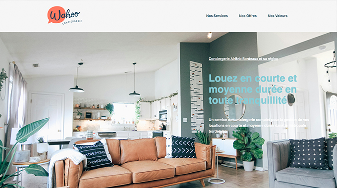 Wahoo Conciergerie : site et identité de marque — Galerie