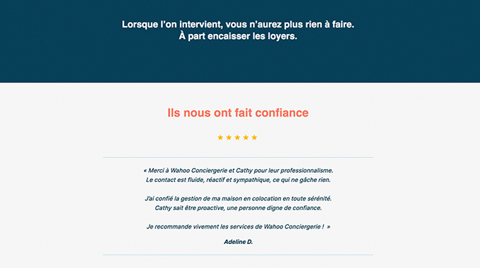 Wahoo Conciergerie : site et identité de marque — Galerie
